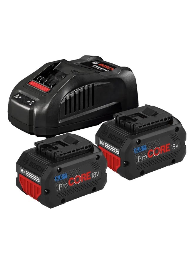 BOSCH Professional Starter Set With Li-on Batteries And Charger 18V 2 X Gba 18V 4.0Ah + 1 X Gal 18V 40